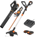 Load image into Gallery viewer, 20V 12'' Cordless String Trimmer, 360 CFM Leaf Blower & 22'' Hedge Trimmer Combo, 2 Batteries & Charger Included, WG931