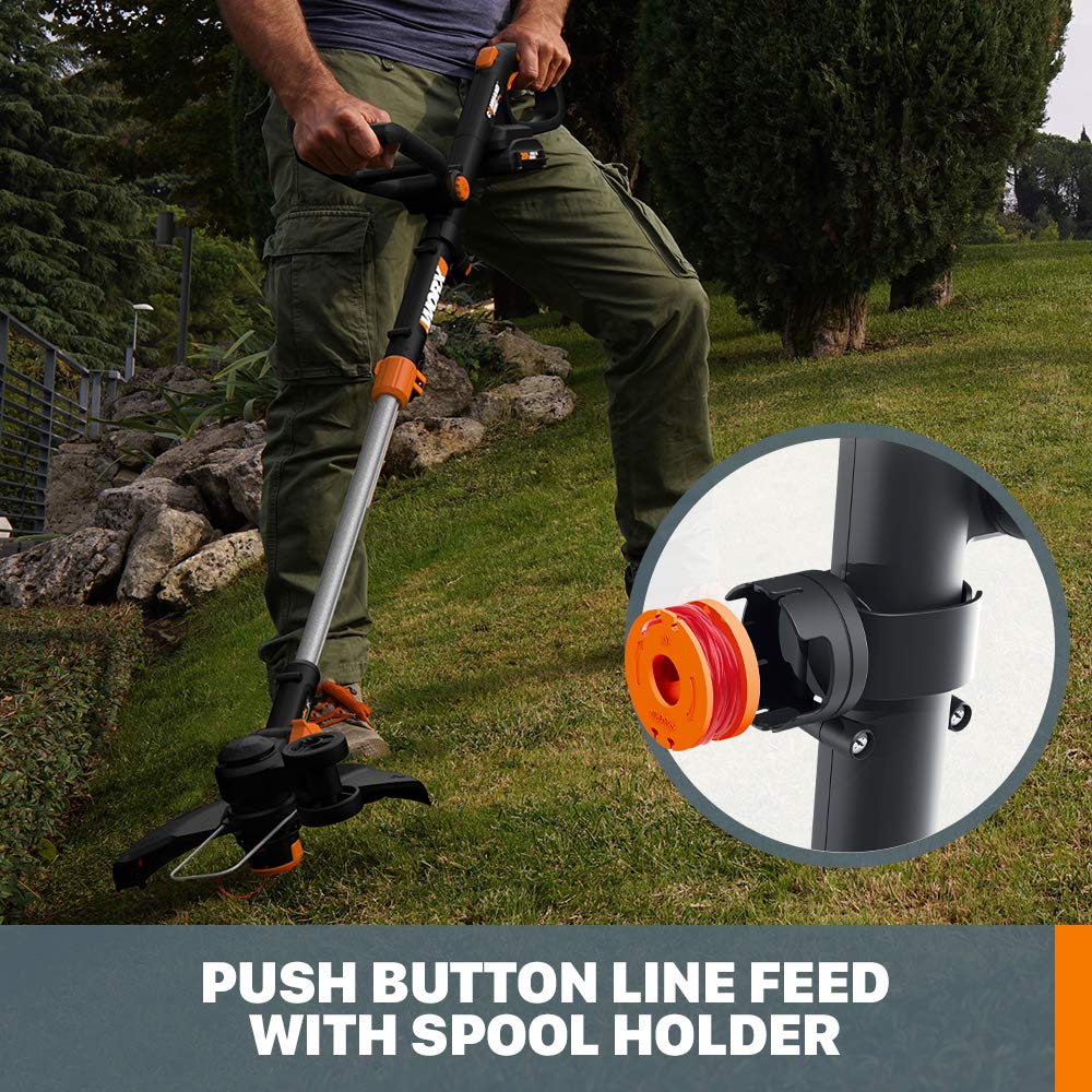 20V 12‘’ Cordless String Trimmer & 360 CFM Leaf Blower Combo, 2 × 4.0 Ah Batteries & Charger Included, WG930.3