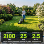 Load image into Gallery viewer, STEELITE 21V 13-Inch Brushless Cordless Lawn Mower, Electric Push Mower with 4.0Ah Battery &amp; Charger, 5-Level Height Adjustment, Mulching/Bagging, for Small Yard
