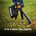 Load image into Gallery viewer, Cordless Leaf Blower, 3 in 1 Blowers for Lawn Care with Leaf Vacuum &amp; Leaf Mulcher, Electric Blower with Brushless Motor &amp; 2 Speed Control, Batteries &amp; Charger Not Included, WG583.9
