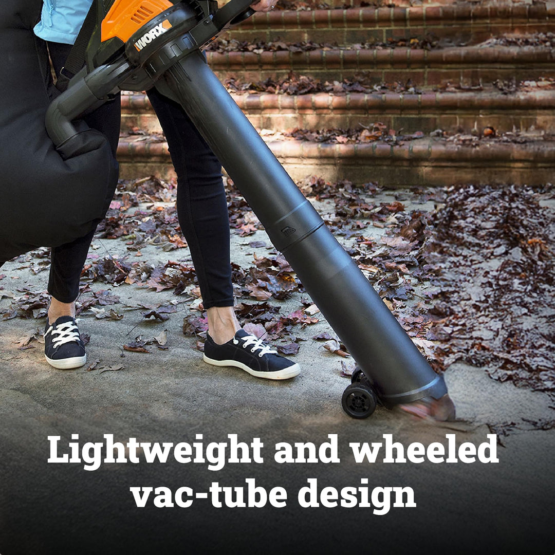 Cordless Leaf Blower, 3 in 1 Blowers for Lawn Care with Leaf Vacuum & Leaf Mulcher, Electric Blower with Brushless Motor & 2 Speed Control, Batteries & Charger Not Included, WG583.9